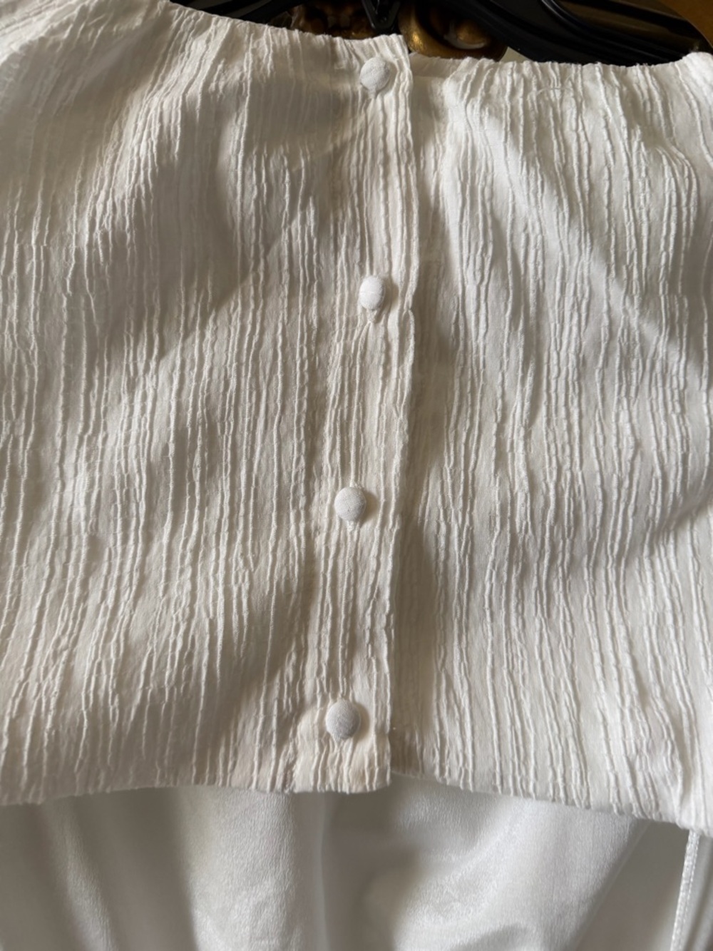 HYFVE white Puff Sleeve Cutout Midi Dress - Picture 9 of 9